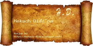 Heksch Diána névjegykártya
